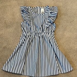 Striped Blue and White Kids Dress